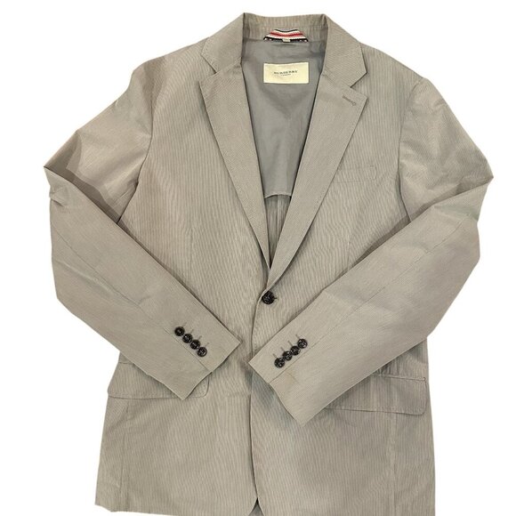 Burberry Men's Light Blue barely there Pinstripe Blazer Size Large - Picture 2 of 6
